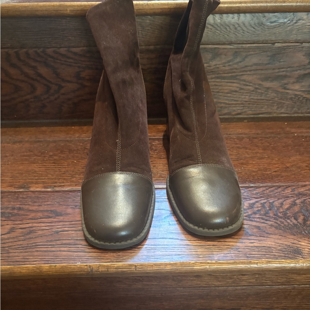 Calico Brown Ankle Boots in size 7